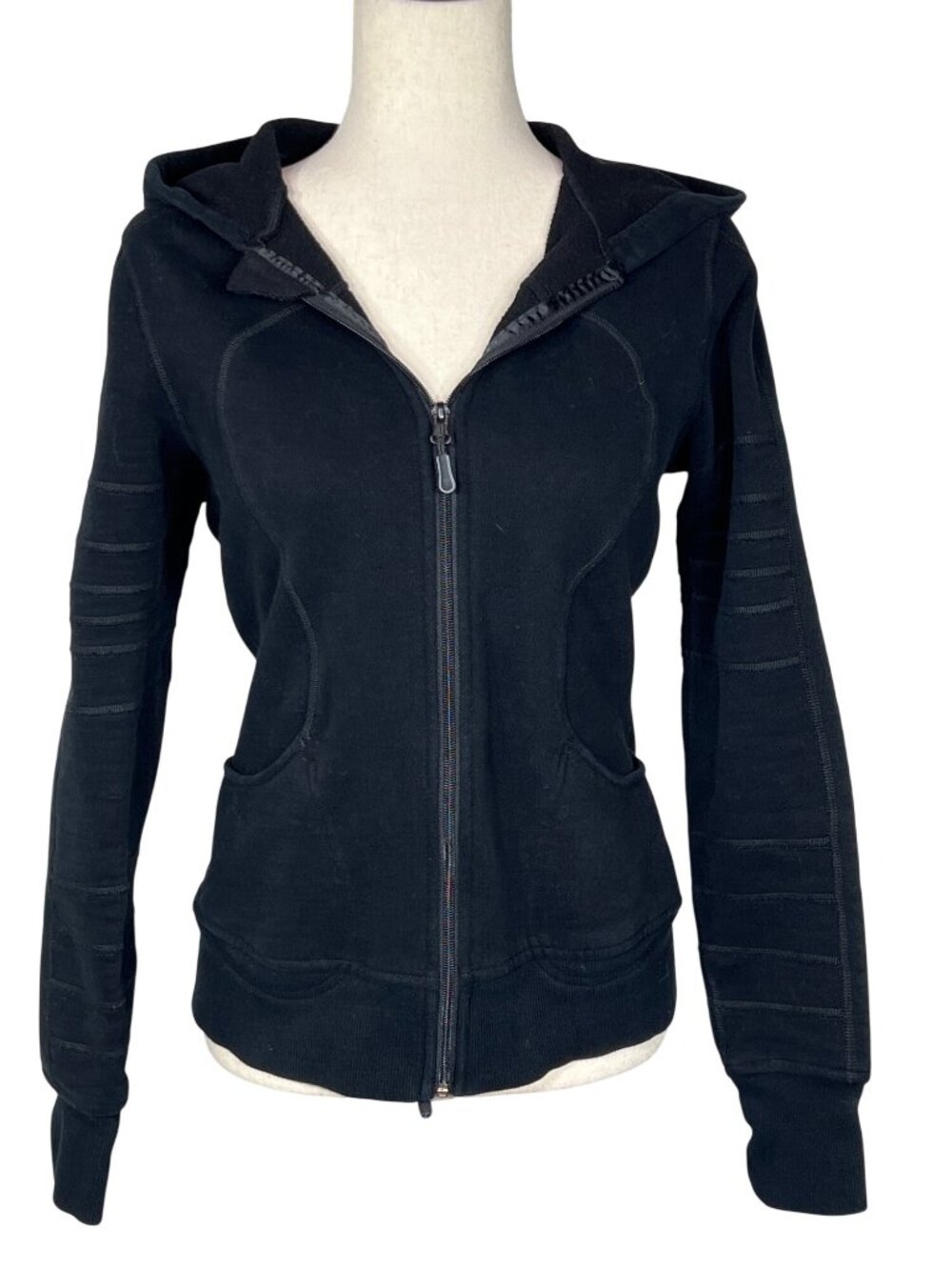 LULULEMON Women's Scuba Hoodie Full Zip Black Sz S EUC